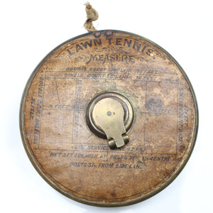 2x Old Brass Lawn Tennis Tape Measures (Display/Prop)
