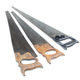 3x Old Hand Saws – 21", 22", 25” - 5tpi, 8tpi, 10tpi (Beech) 3x Old Hand Saws – 21", 22", 25” - 5tpi, 8tpi, 10tpi (Beech)