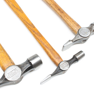 Image Title 3x Old Stanley Cross-Pein Hammers (Hickory)