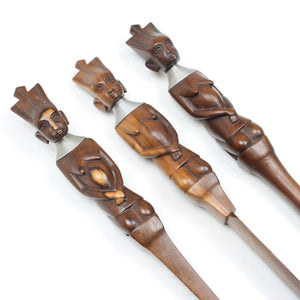 Image Title Wooden Tribal Ornamental Cutlery - UK ONLY