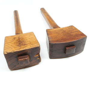 Image Title 2x Old Carpenters Mallets