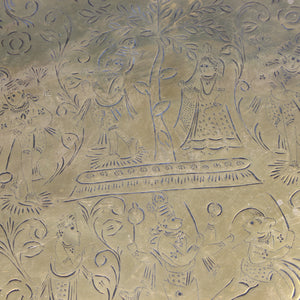 Image Title Old Brass Drinks Tray