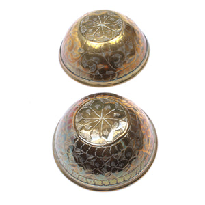 Image Title 2x Old Decorative Brass Moulds / Dishes