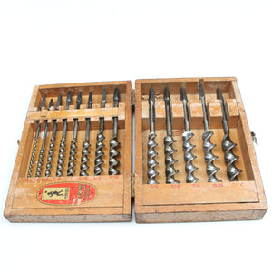 Old Boxed Twist Auger Drill Bits Set