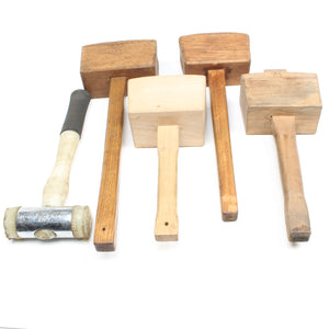Image Title 5x Old Mallets / Carpenters Mallets