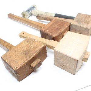 Image Title 5x Old Mallets / Carpenters Mallets