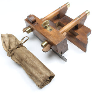 Old Nurse Wooden Plough Plane + 7 Cutters (Beech)