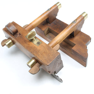 Image Title Old Nurse Wooden Plough Plane + 7 Cutters (Beech)