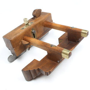 Image Title Old Nurse Wooden Plough Plane + 7 Cutters (Beech)