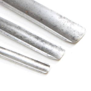 Image Title 3x Old Outcannel Firmer Gouges - 5/16", 1/2", 7/8" (Ash)