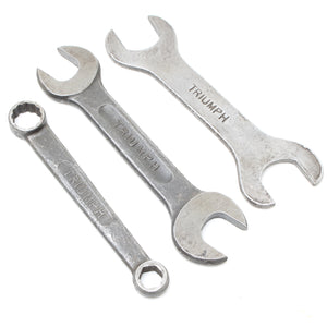 3x Old Triumph Spanners