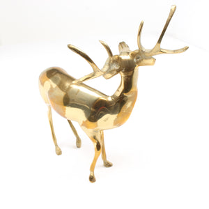 Image Title Old Brass Stag Ornament