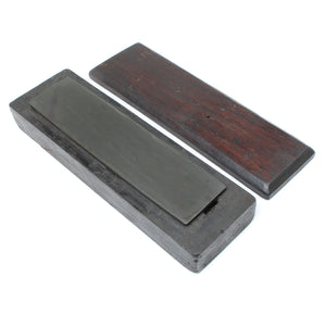 Boxed Large Oilstone Natural Sharpening Stone - Fine (Mahogany)