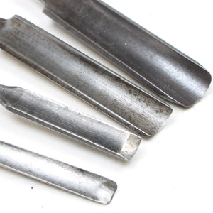 Image Title 4x Old Sorby Gouges - 3/8" - 7/8" (Ash, Beech) (UK)