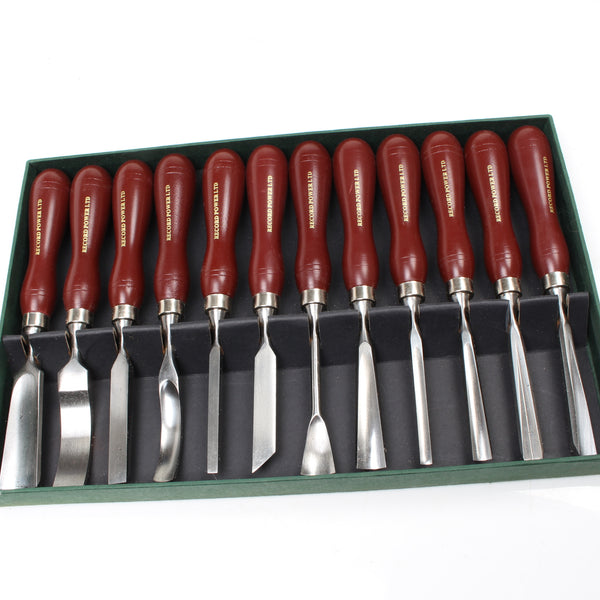 SOLD Record Power HSS Wood Carving Tool Set No. RPCV12 OldTools.co.uk