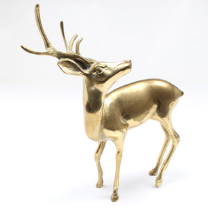Image Title Old Brass Stag Ornament