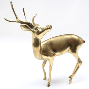 Image Title Old Brass Stag Ornament