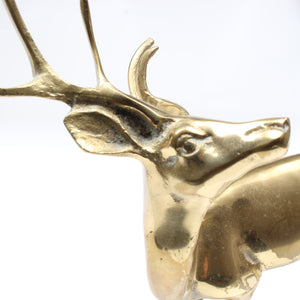 Image Title Old Brass Stag Ornament