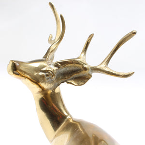 Image Title Old Brass Stag Ornament