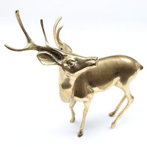 Image Title Old Brass Stag Ornament