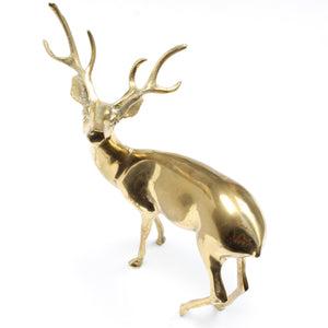Image Title Old Brass Stag Ornament
