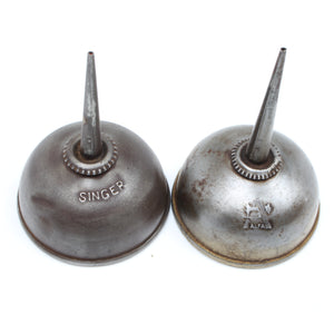 Image Title 4x Old Small Oil Cans (Singer, Alfa)
