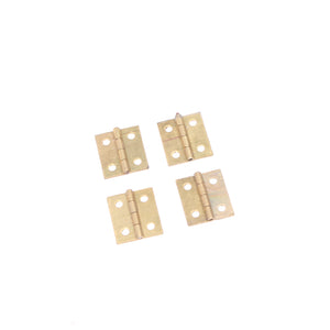 4x Very Small Brass Butt Hinges - 1/2"