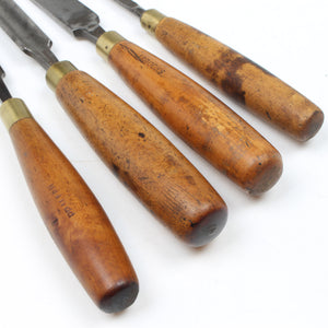 Image Title 4x Old Marples Gouges / Chisels (Boxwood)