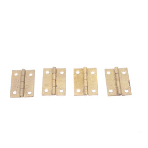 4x Small Brass Box Hinges - 3/4"