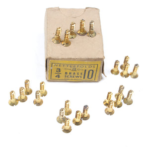 24x Nettlefolds CSK Brass Screws – 3/4” x 10