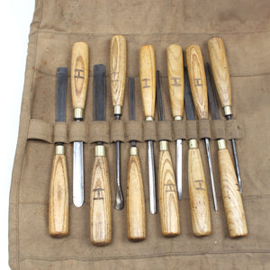 Image Title Old Marples Wood Carving Tools Set (Ash)