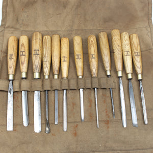 Image Title Old Marples Wood Carving Tools Set (Ash)