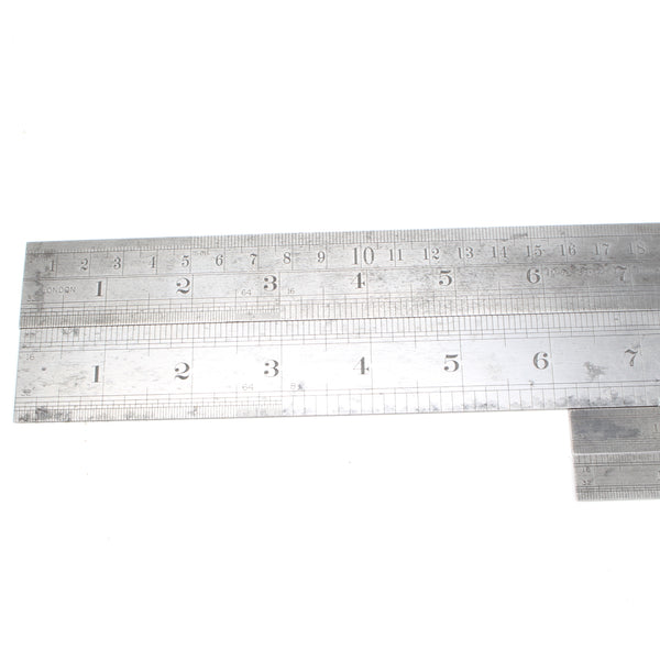 Règle Rigide En Acier Rabone Chesterman 12 Pouces / 300 Mm - Neuf (ancien Stock, Légers Défauts)