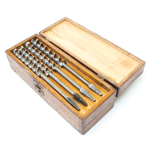 SOLD - 3-Tier Wooden Boxed Russell Jennings Drill Bits Set (Beech)