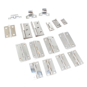 Collection Of Chrome Hinges / Ironmongery