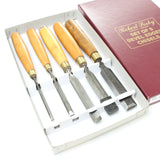 5x Sorby Bevel Edge Chisels and Gouge (Boxwood) 5x Sorby Bevel Edge Chisels and Gouge (Boxwood)