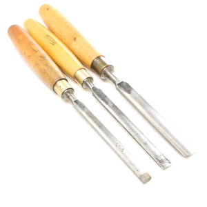 Image Title 3x Old Marples Firmer Gouges (Boxwood)