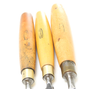 Image Title 3x Old Marples Firmer Gouges (Boxwood)