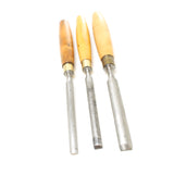 3x Old Marples Firmer Gouges (Boxwood) 3x Old Marples Firmer Gouges (Boxwood)