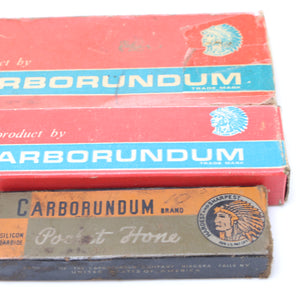 Image Title 3x Boxed Carborundum Stones / Slipstones