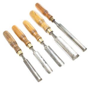 Image Title 5x Old Sorby Woodwork Gouges (Ash)