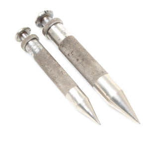 Image Title 2x Old Starrett Plumb Bobs No. 87 - 4", 5"