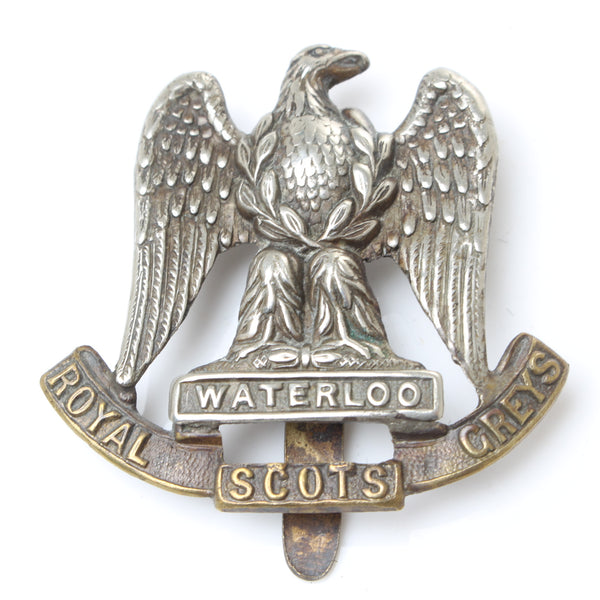 SOLD Waterloo Royal Scots Greys Cap Badge OldTools.co.uk