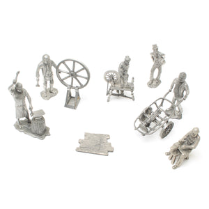 Collection Of Pewter Trades Figures