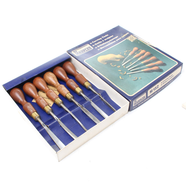 SOLD Old Marples Wood Carving Tools Set No. M152 (Mahogany
