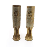 SOLD - Pair Of World War Decorative Trench Art Shells SOLD - Pair Of World War Decorative Trench Art Shells