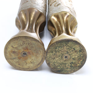 Image Title SOLD - Pair Of World War Decorative Trench Art Shells