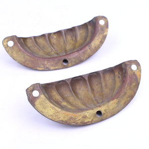 Victorian Brass Draw Pull Handles - OldTools.co.uk