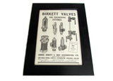 1950's Framed Birkett Valves Picture - Size: A5 1950's Framed Birkett Valves Picture - Size: A5 - OldTools.co.uk