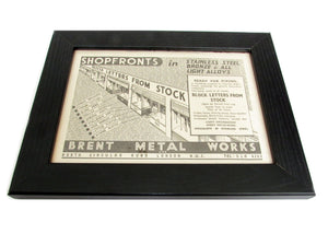 1950's Framed Shopfront Letters Picture - Size: A5 - OldTools.co.uk